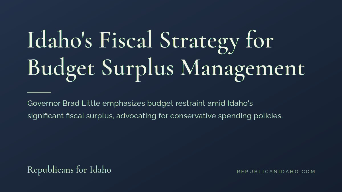 Idaho's Fiscal Strategy for Budget Surplus Management